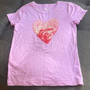J. Crew Light Purple Kids Tee with Heart Design
